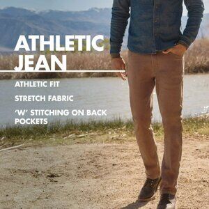 Wrangler Men's Athletic Fit Jean MedIUM Stretch 5 Star Premium Inseam 30-32"